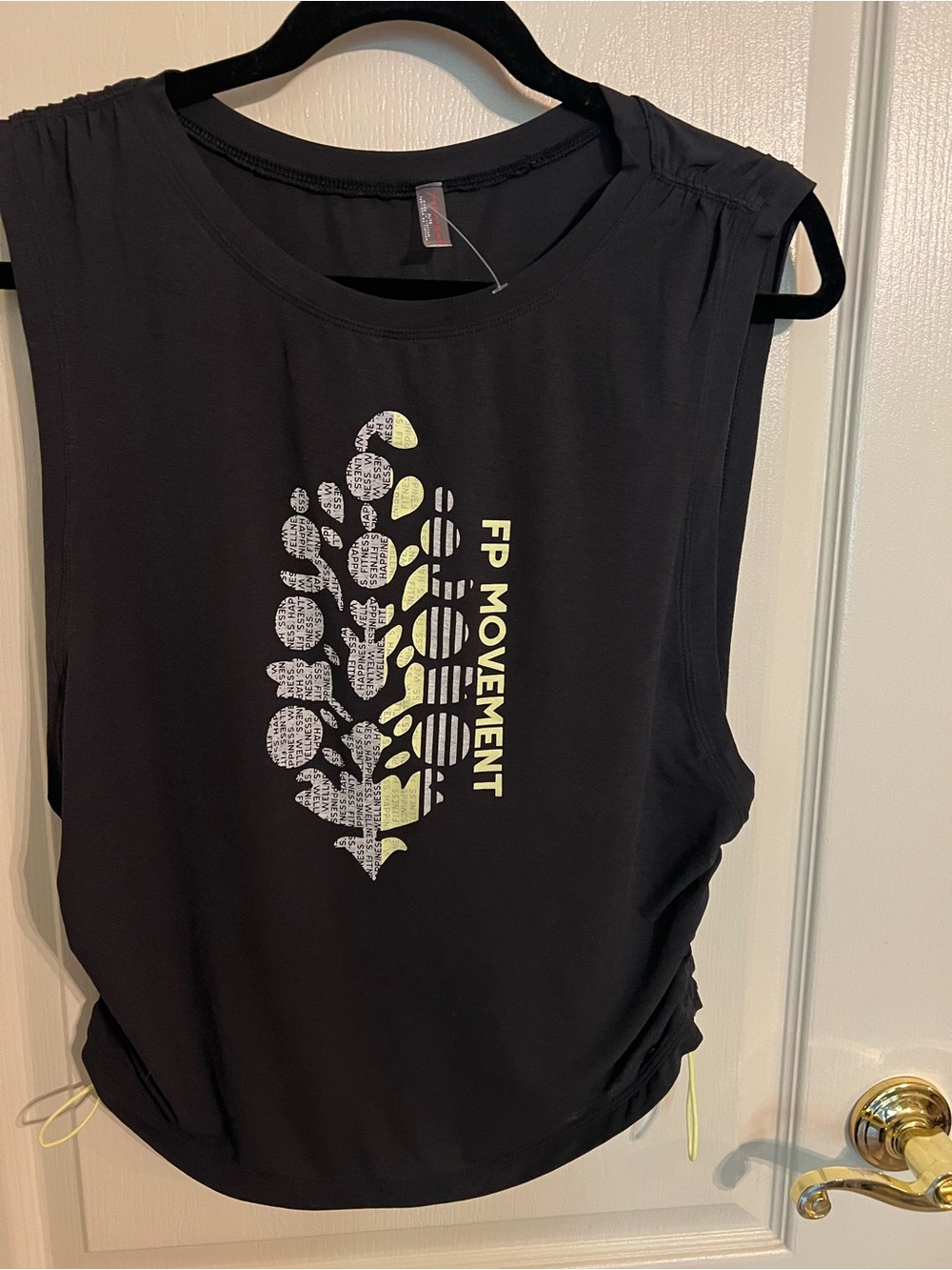 Free People Movement Tempo Sport Logo Muscle Tank In Black NWOT Size Xl